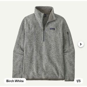 Patagonia Better Sweater 1/4‎ Zip Fleece Gray L